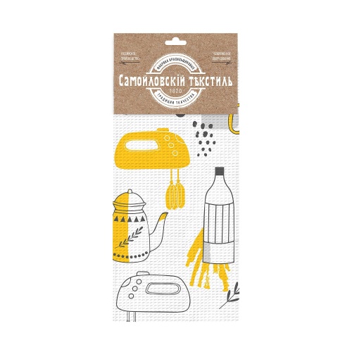 Полотенце вафельное "Посуда v2"