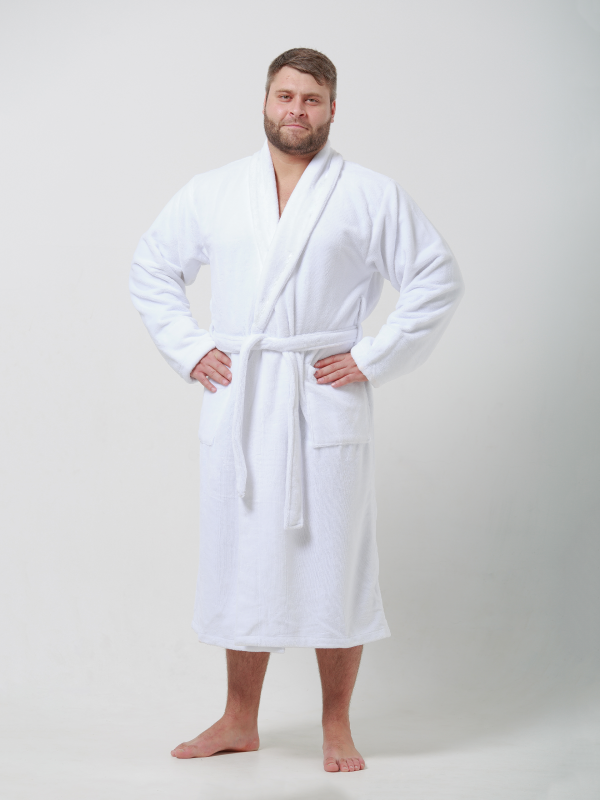 Мужской бамбуковый халат Oliver (Белый)