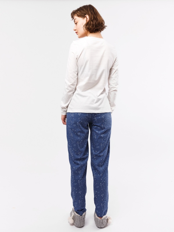 Комплект Женский (джемпер, брюки) 592308 (Молочный)